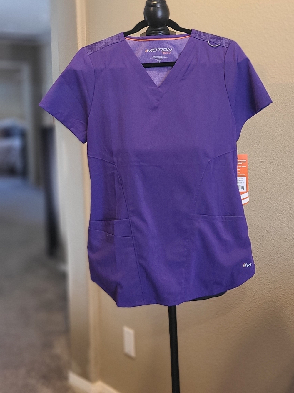 Motion by Barco Women’s Scrub SET Purple V-Neck Scrub Top(S) And Pants(XS)